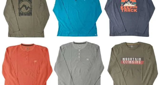 Camisetas hombre camel manga larga defectuosas