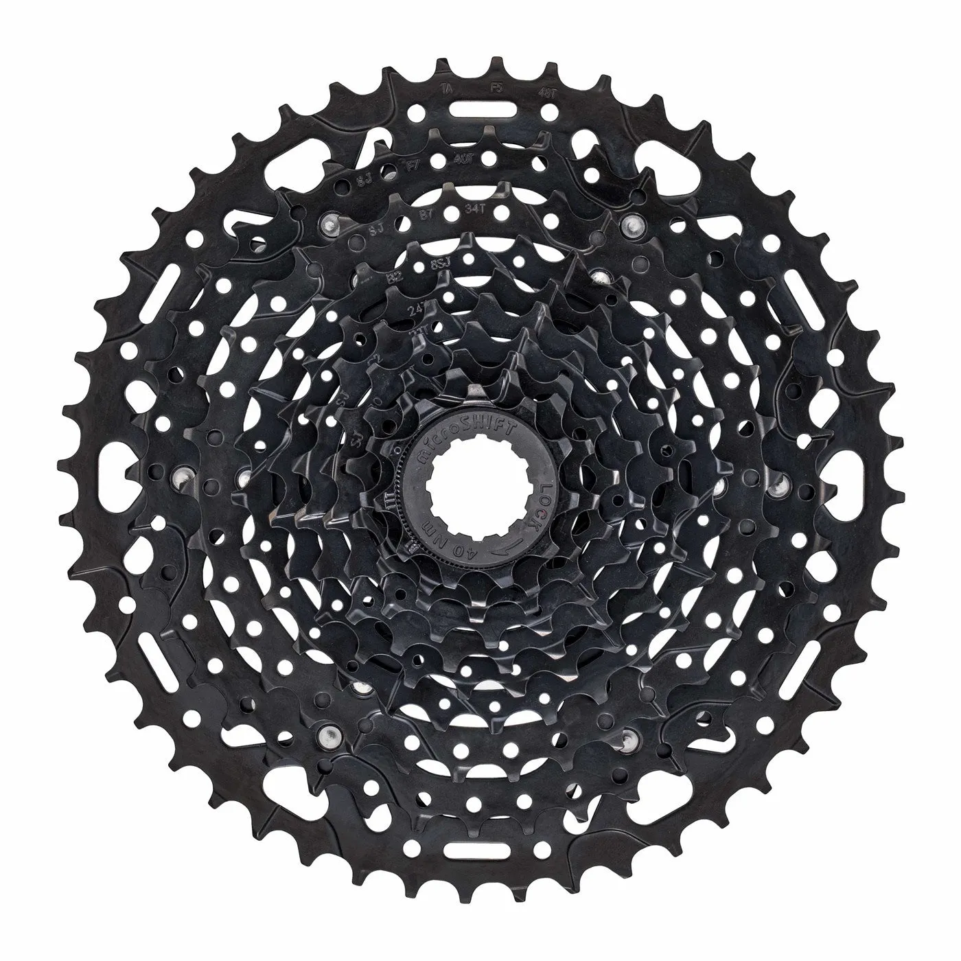 CASSETTE DE PIONES MICROSHIFT MTB CSH104 ACERO 10P 11/48 ADVENT X NEGRO