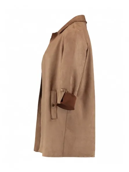 Chaqueta tejido antelina manga 3/4