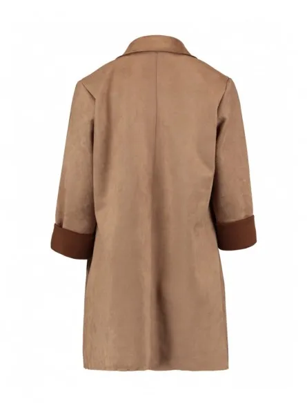 Chaqueta tejido antelina manga 3/4