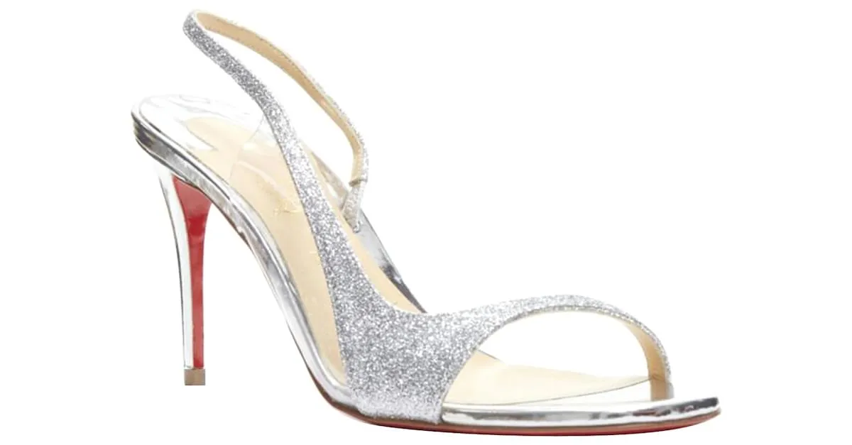 CHRISTIAN LOUBOUTIN Sandalia Optisling Plata Metálico 