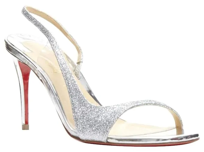 CHRISTIAN LOUBOUTIN Sandalia Optisling Plata Metálico 