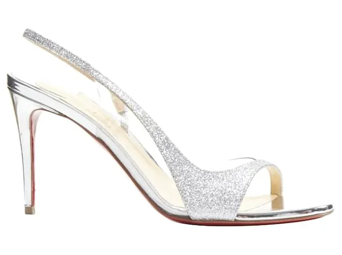 CHRISTIAN LOUBOUTIN Sandalia Optisling Plata Metálico 