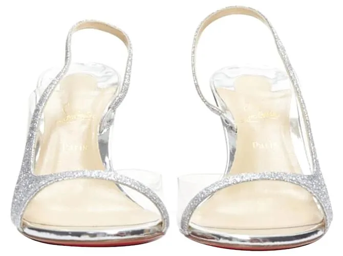 CHRISTIAN LOUBOUTIN Sandalia Optisling Plata Metálico 