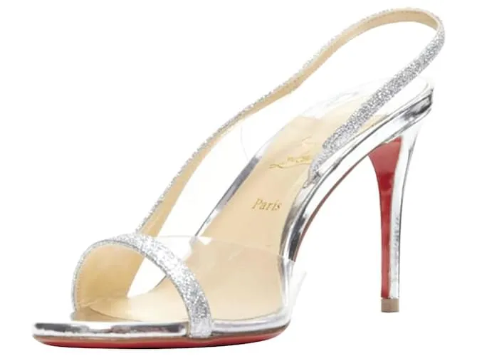 CHRISTIAN LOUBOUTIN Sandalia Optisling Plata Metálico 