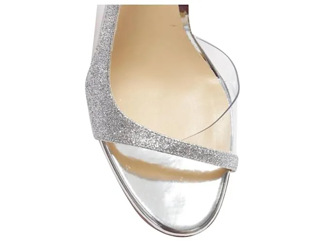 CHRISTIAN LOUBOUTIN Sandalia Optisling Plata Metálico 