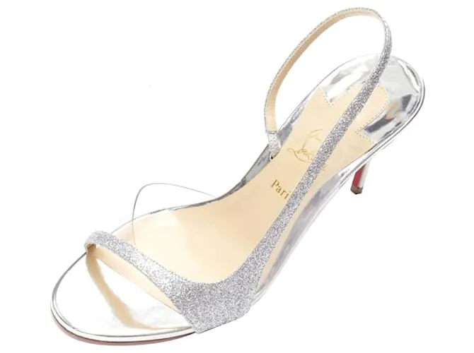 CHRISTIAN LOUBOUTIN Sandalia Optisling Plata Metálico 