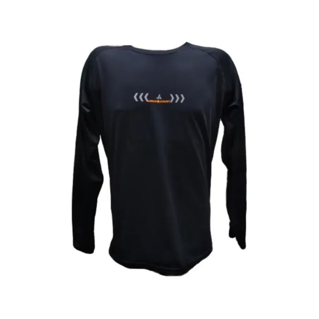 Combo Deportivo! Camiseta Termica Reflectiva Negro + Pantalón Cargo Negro