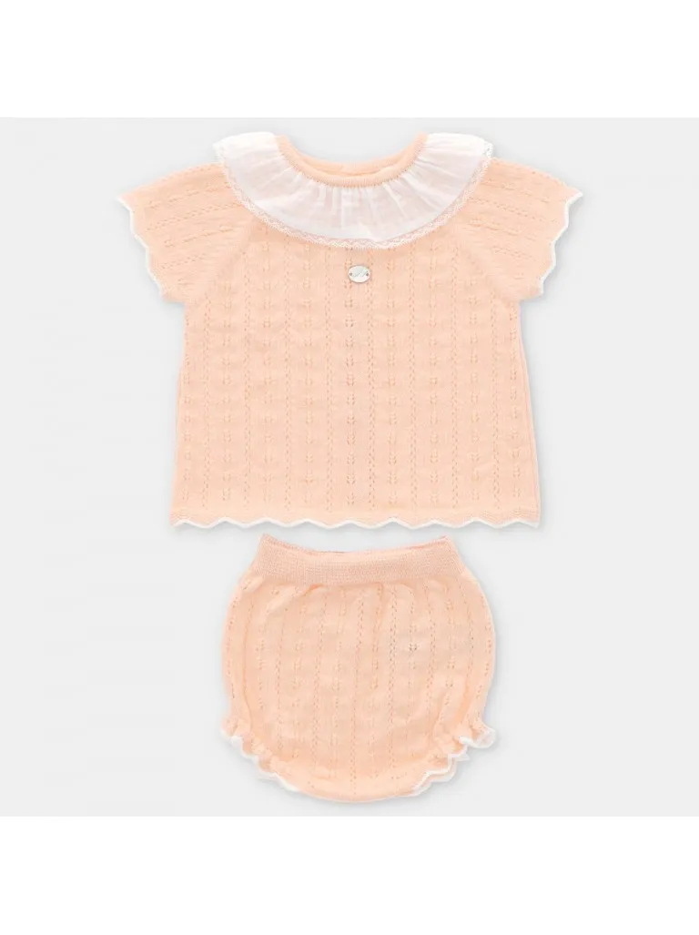 Conjunto con ranita Martín Aranda en hilo con cuello bambula