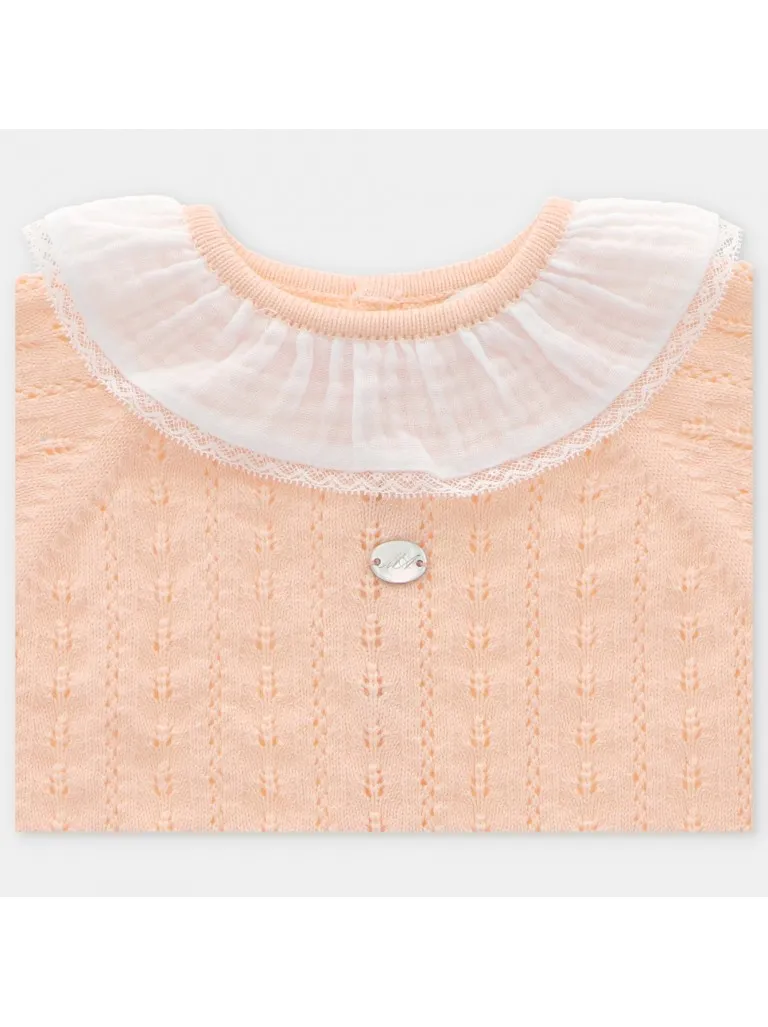 Conjunto con ranita Martín Aranda en hilo con cuello bambula