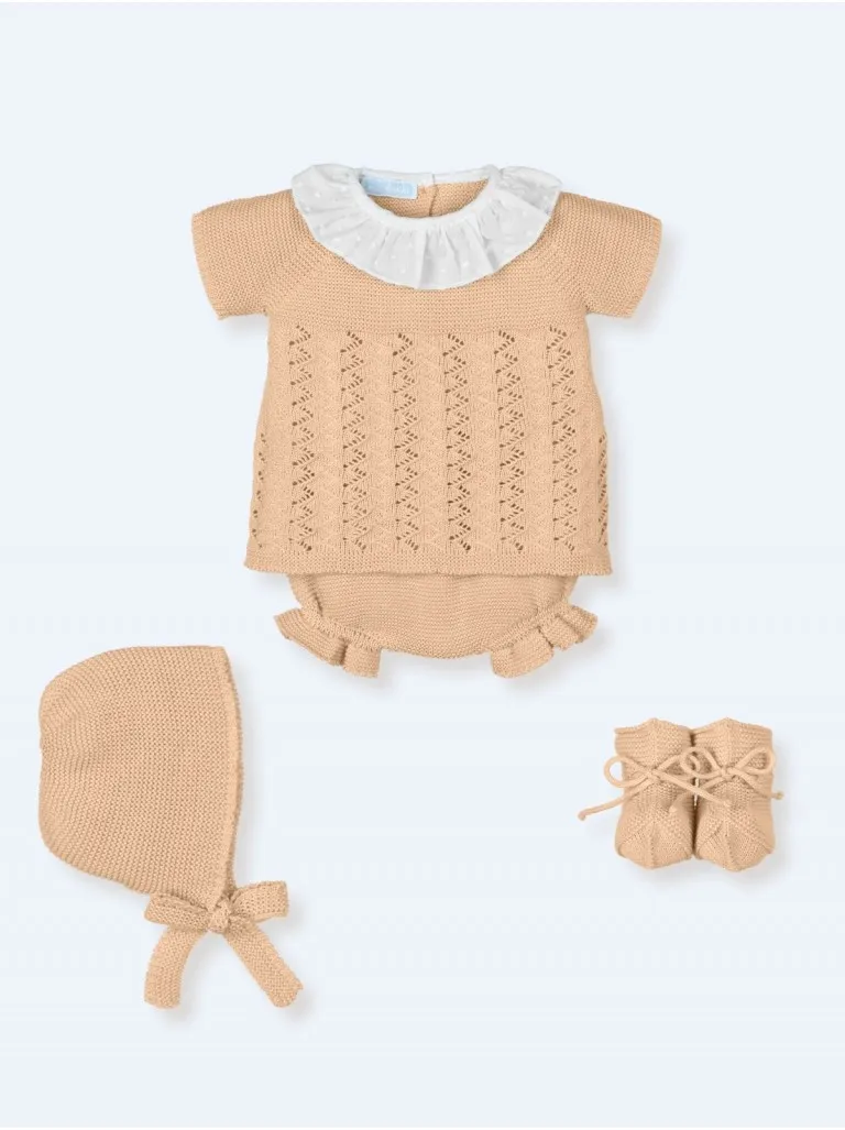Conjunto cuatro piezas Mac Ilusión con cuello plumetti