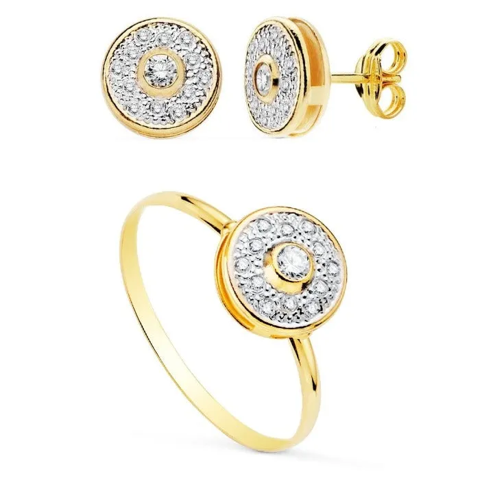Conjunto nia oro redondo
