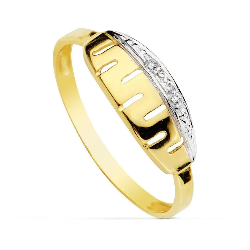 Conjunto oro comunión bicolor