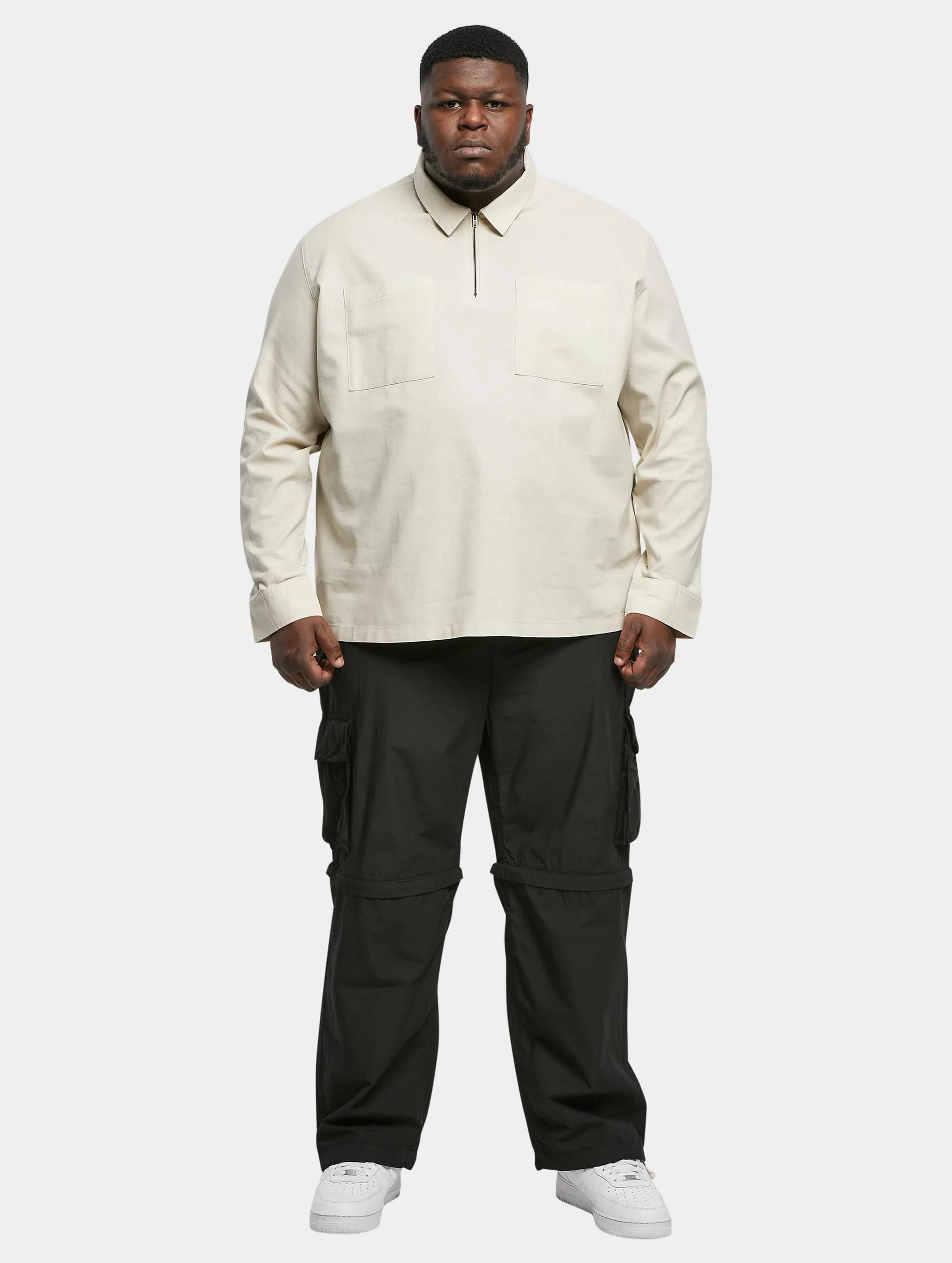 Cotton Linen Half Zip