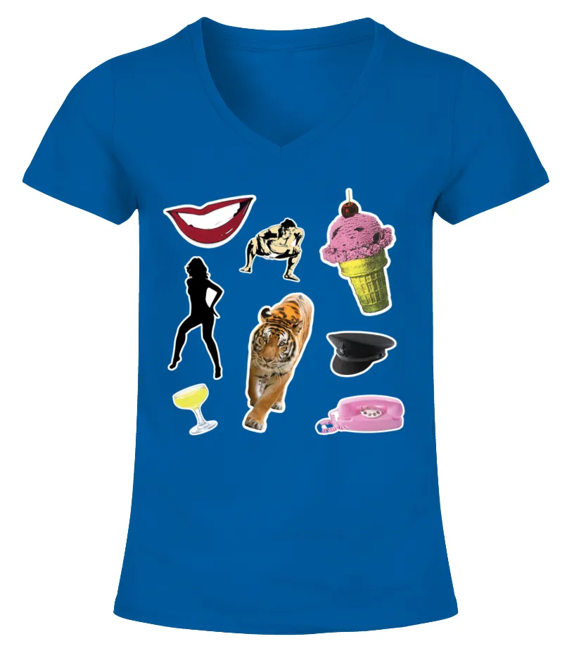Duran Duran 12 BL Camiseta cuello pico Mujer