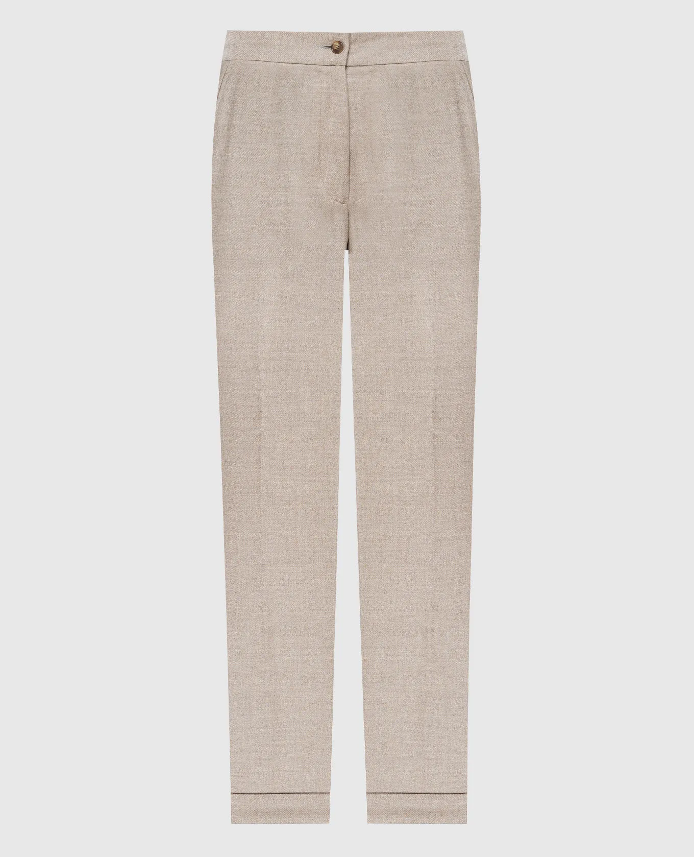 Enrico Mandelli Beige pants made of wool and cashmere