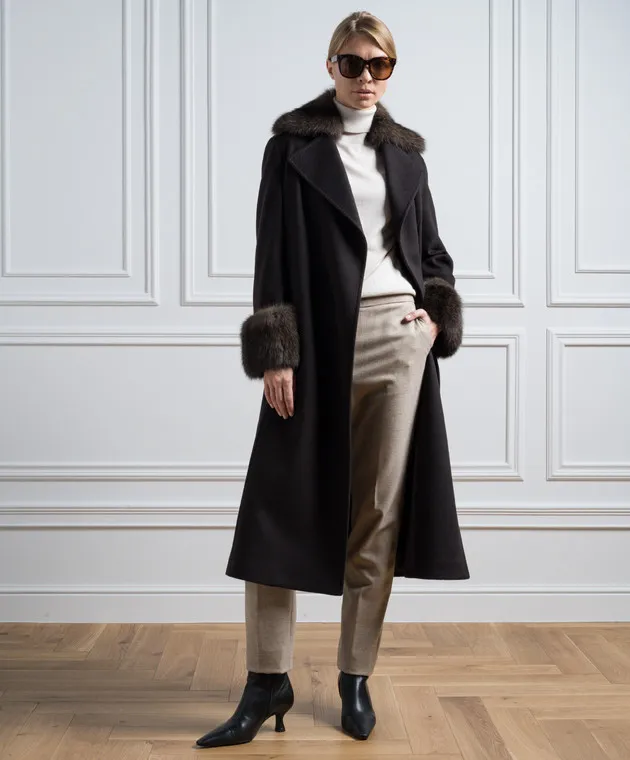 Enrico Mandelli Beige pants made of wool and cashmere