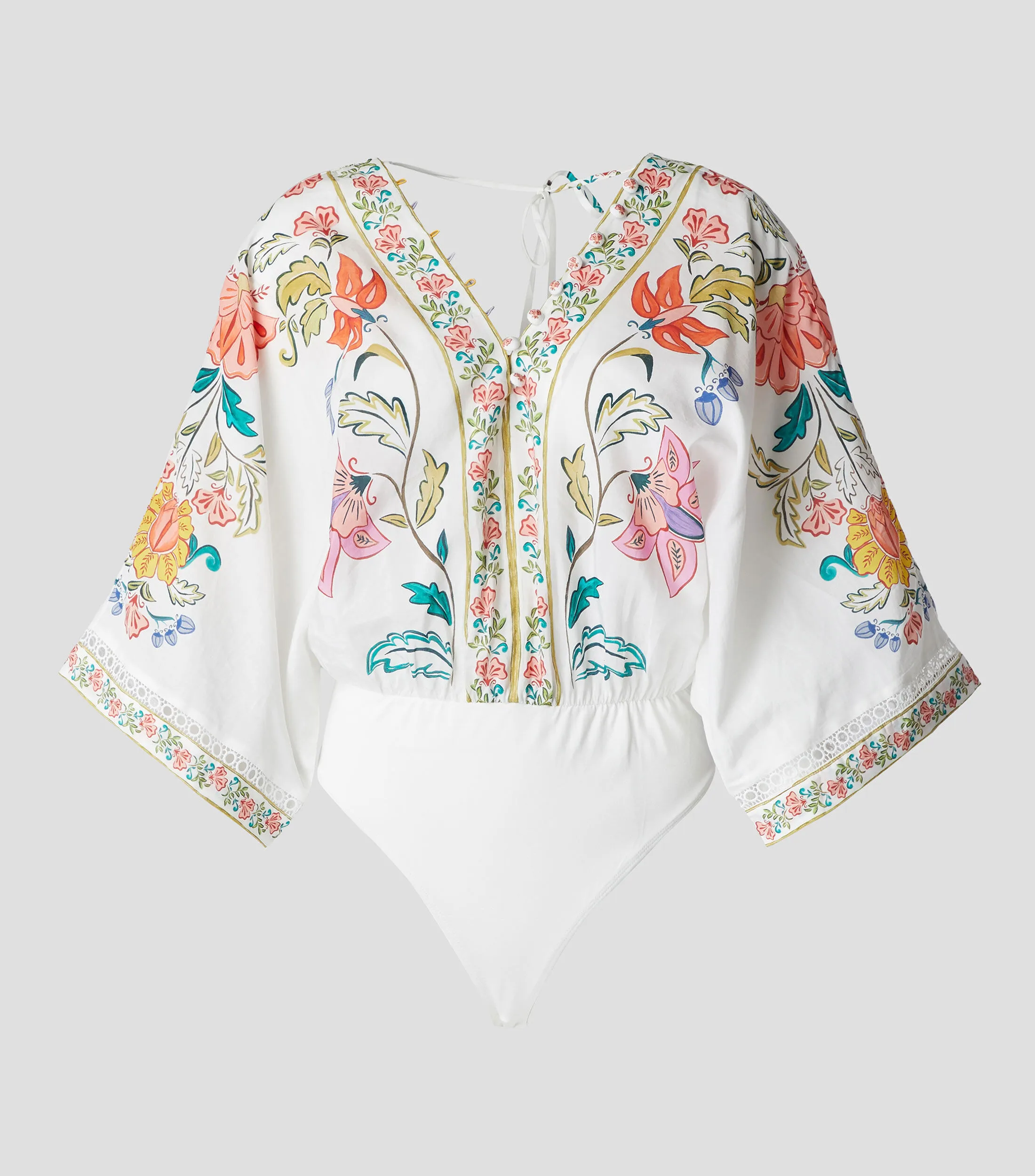 FARM RIO Body Cuello V Manga 3,4 Mujer