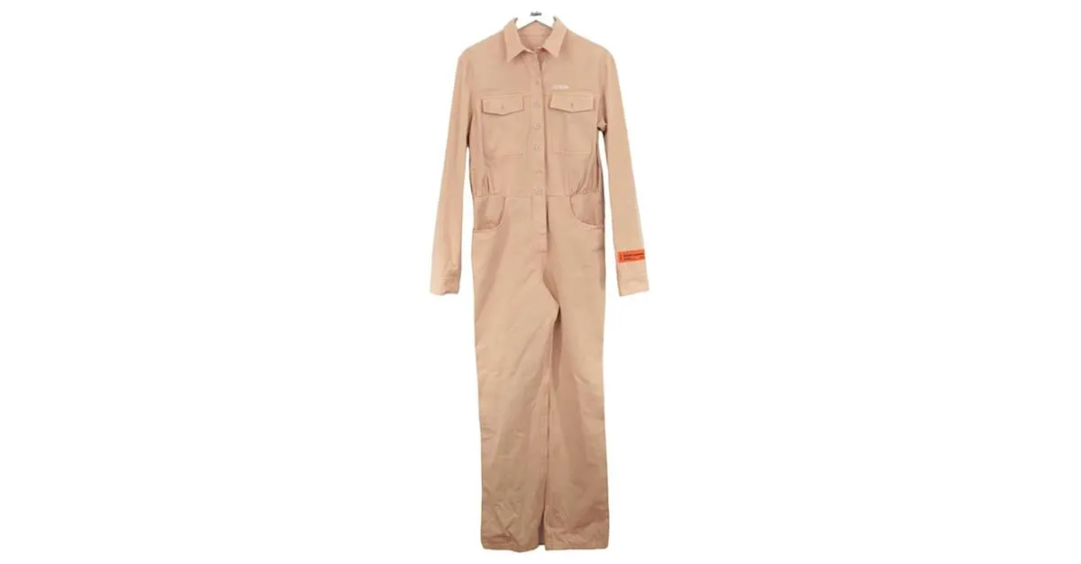 Heron Preston Mono de algodon Beige 