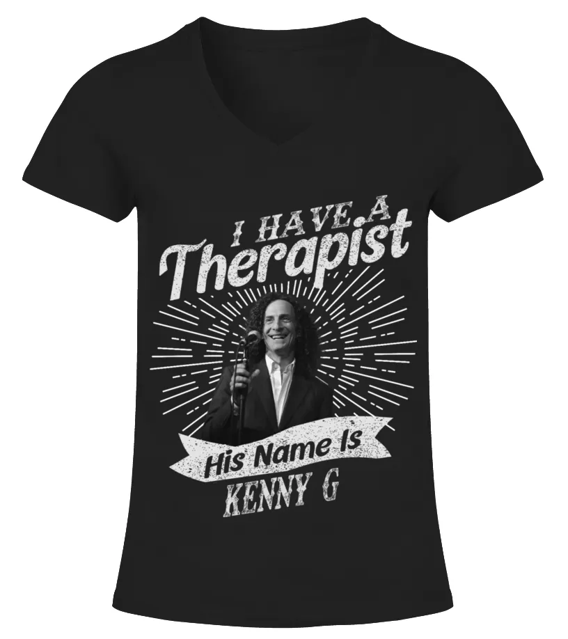 HIS NAME IS KENNY G Camiseta cuello pico Mujer