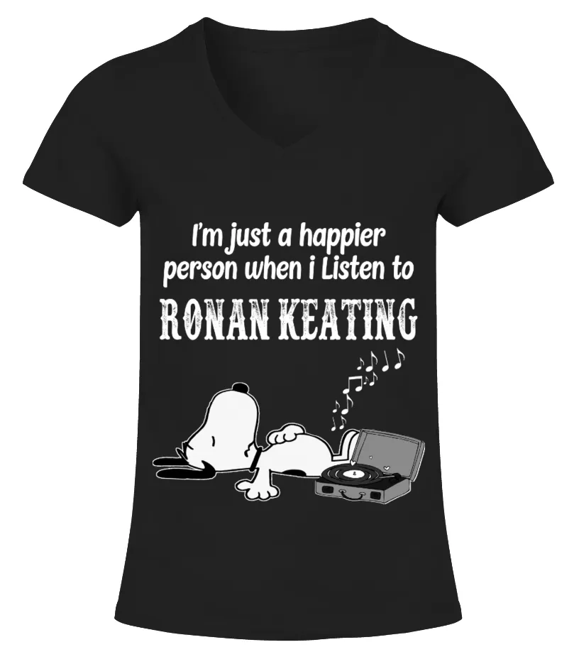 I LISTEN TO RONAN KEATING Camiseta cuello pico Mujer