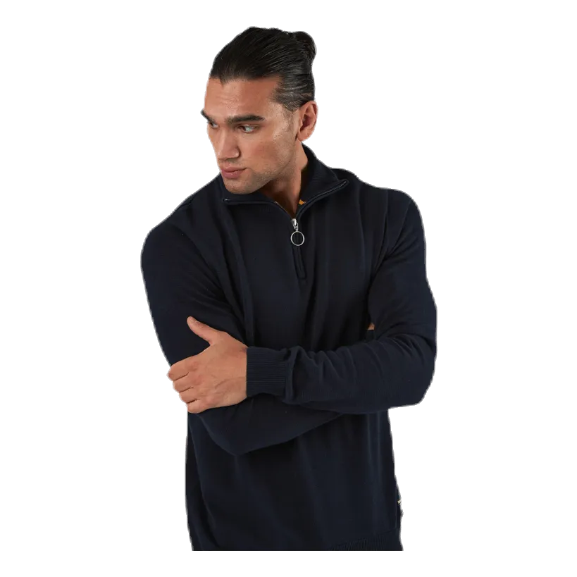 Jack & Jones Eli Knit High Neck Zip White