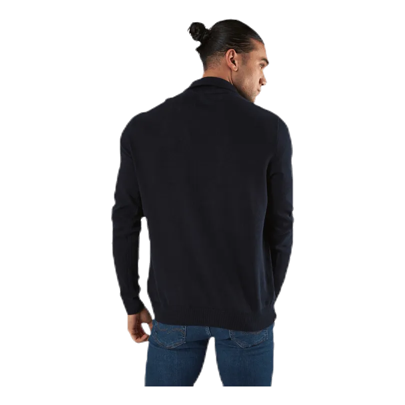 Jack & Jones Eli Knit High Neck Zip White