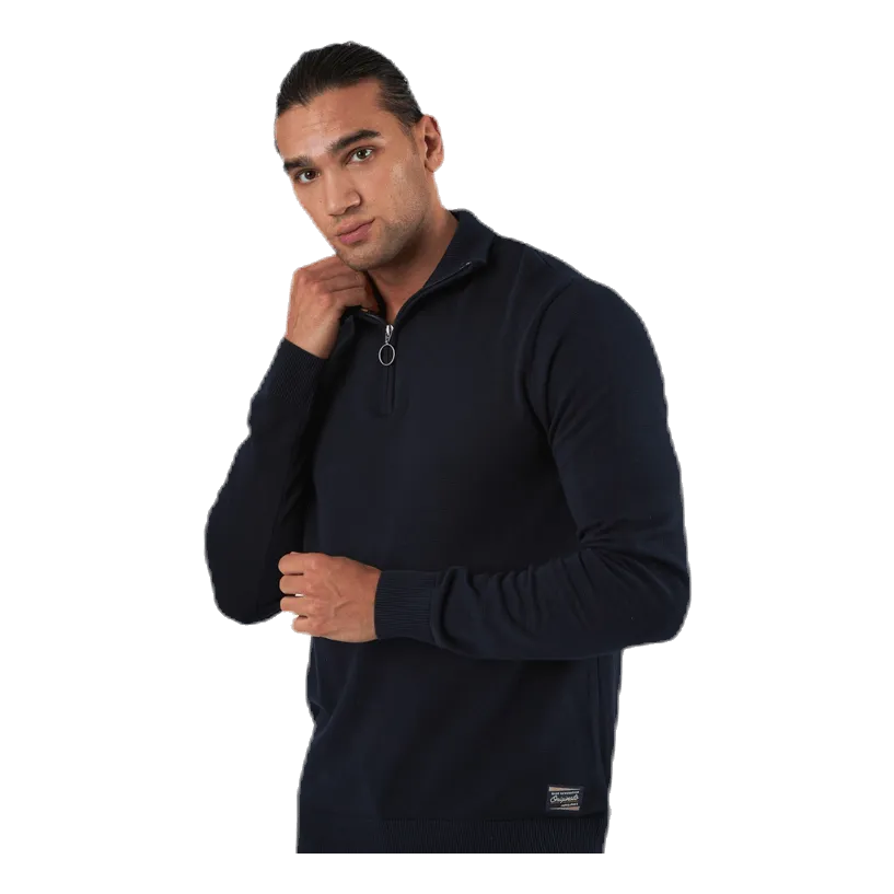 Jack & Jones Eli Knit High Neck Zip White