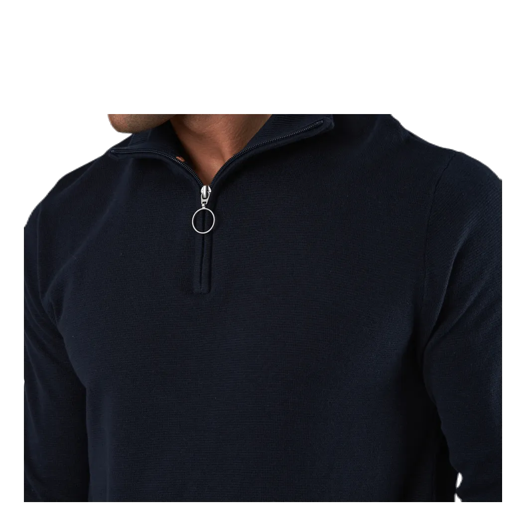 Jack & Jones Eli Knit High Neck Zip White