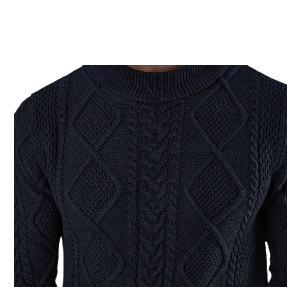 Jack & Jones Julian Knit Cable High Neck Blue