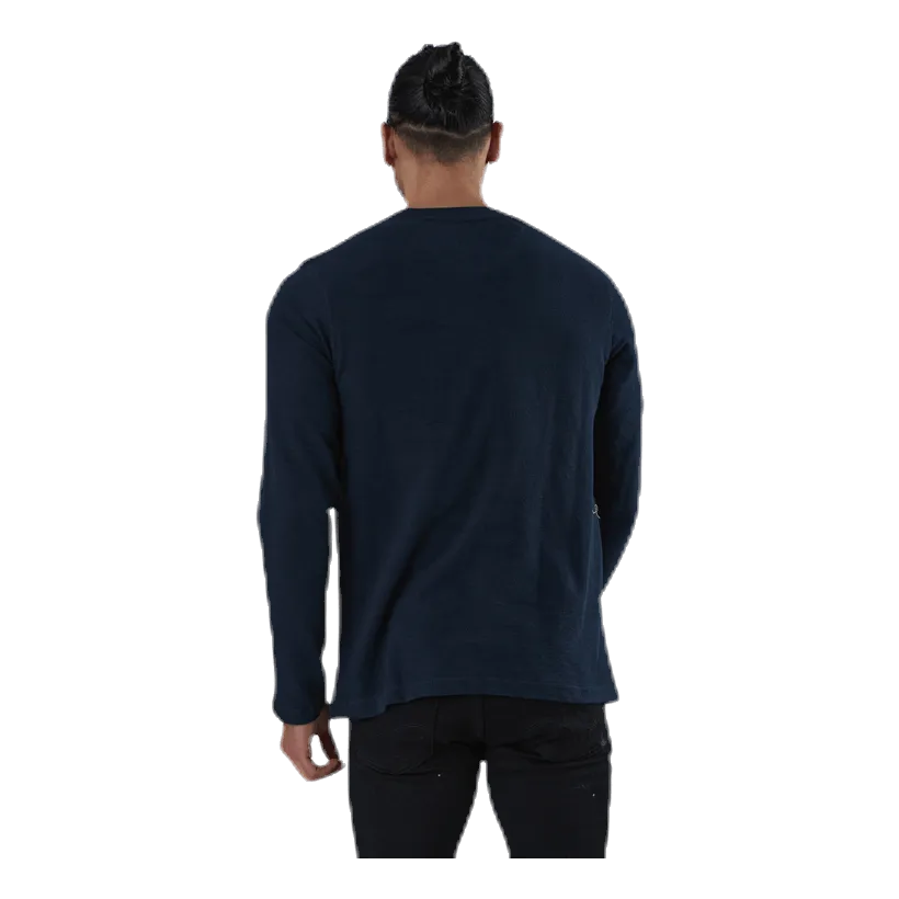 Jack & Jones Ray Tee Ls Henley Blue