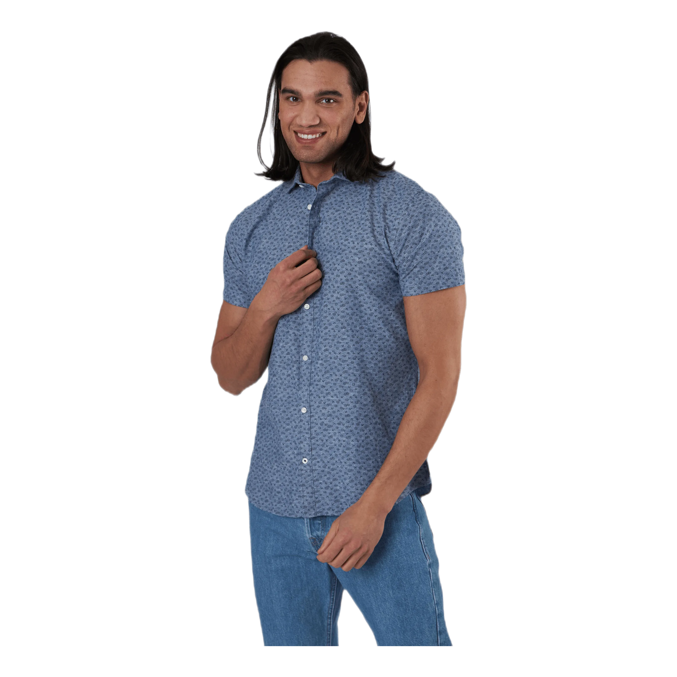 Jack & Jones Summer Blackpool Shirt S/S Blue