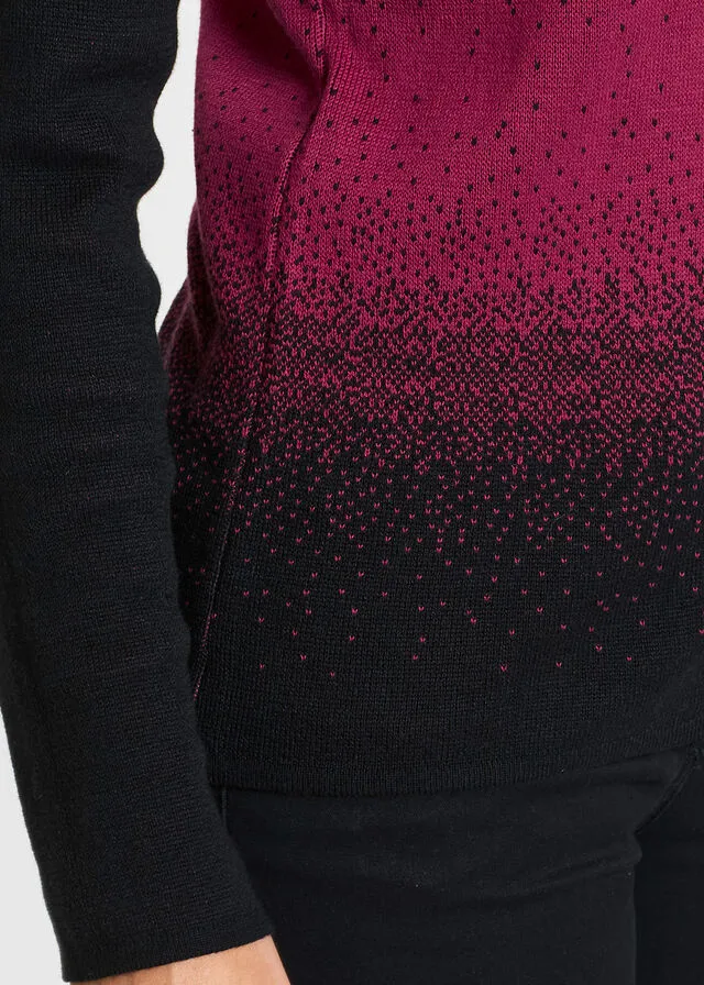 JERSEY DE CUELLO ALTO NEGROGRANATE