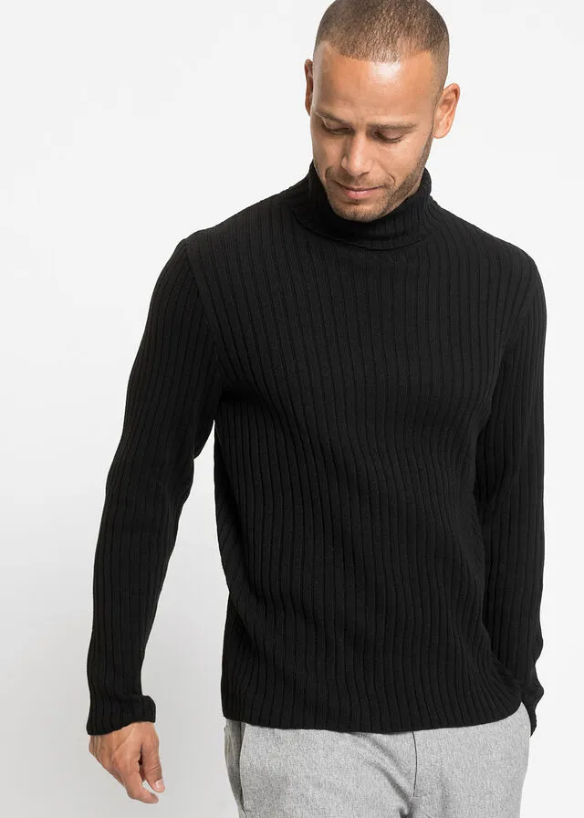 Jersey de cuello alto Negro