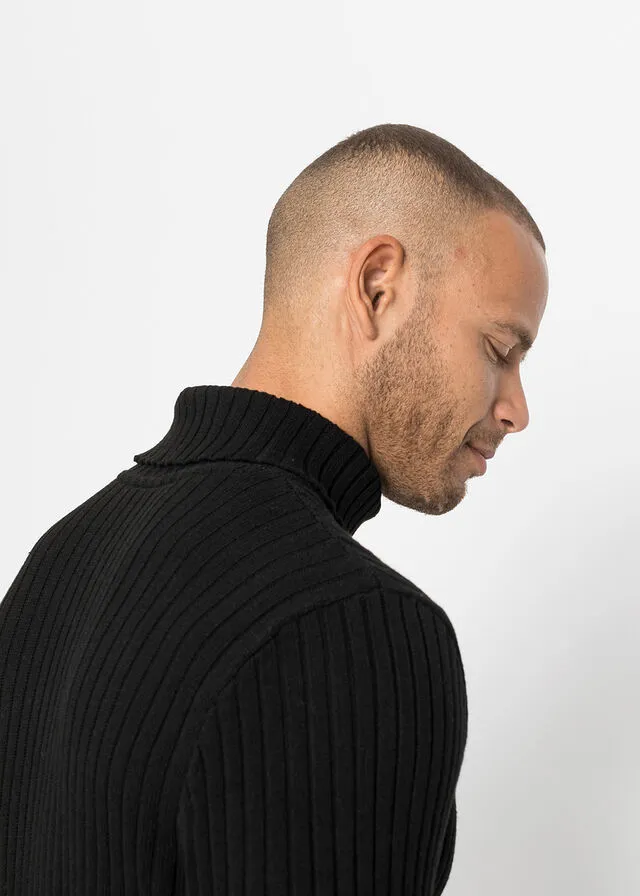 Jersey de cuello alto Negro