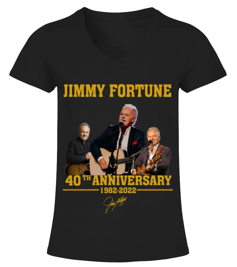 JIMMY FORTUNE 40TH ANNIVERSARY Camiseta cuello pico Mujer