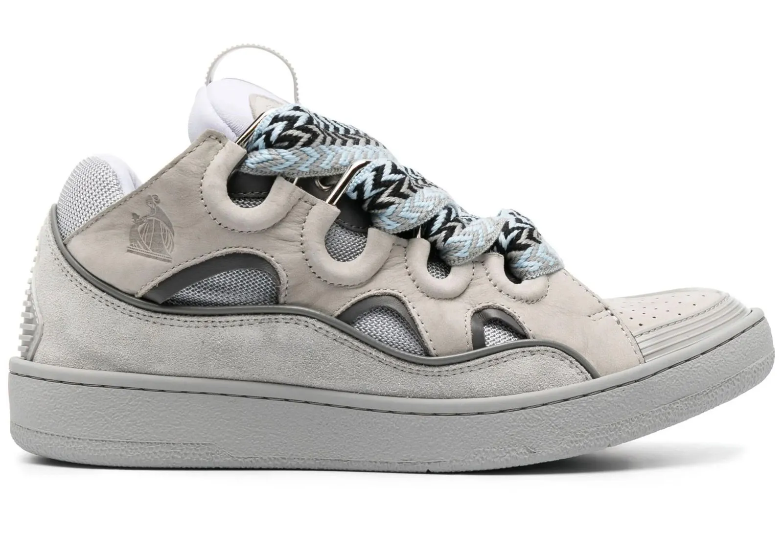 LANVIN Leather Curb "Light Grey Blue"