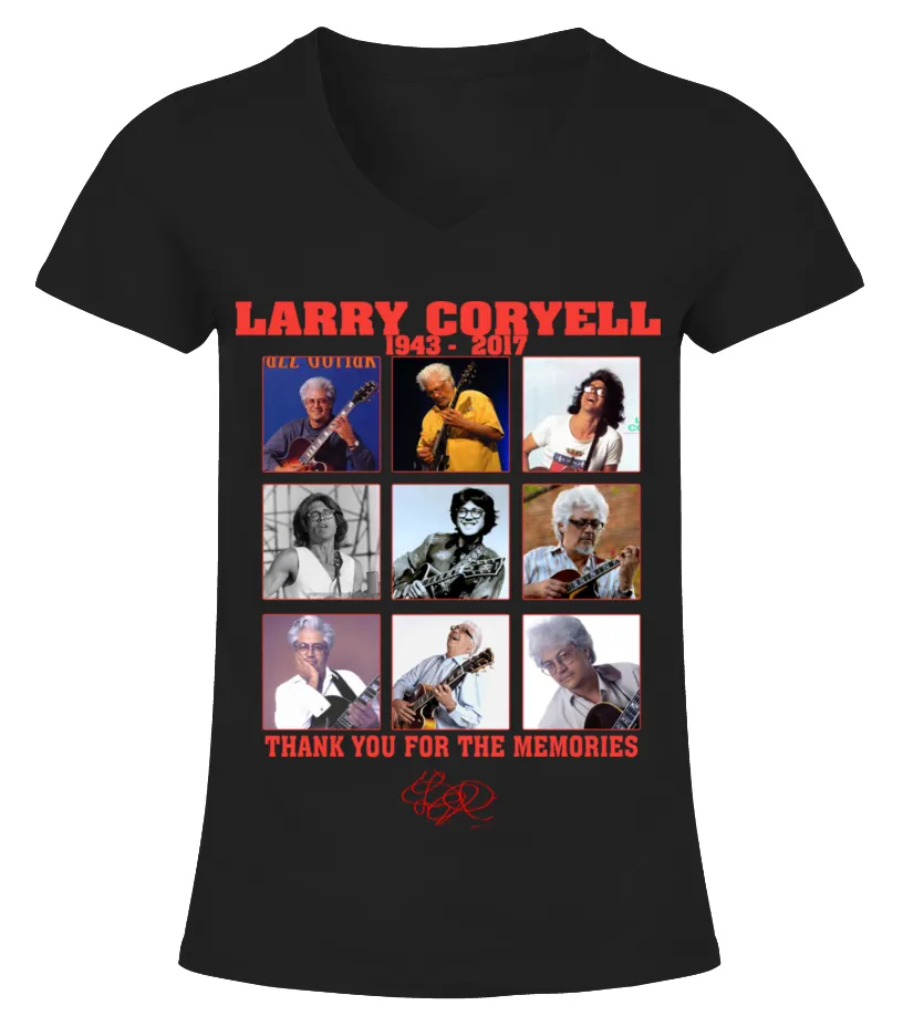 LARRY CORYELL 19432017 CAMISETA CUELLO PICO MUJER