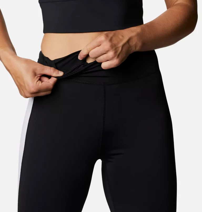 Legging Deportivo COLUMBIA Mallas River™ para mujer black/white Ref. 1933231011 AK2995 Negras banda blanca logo