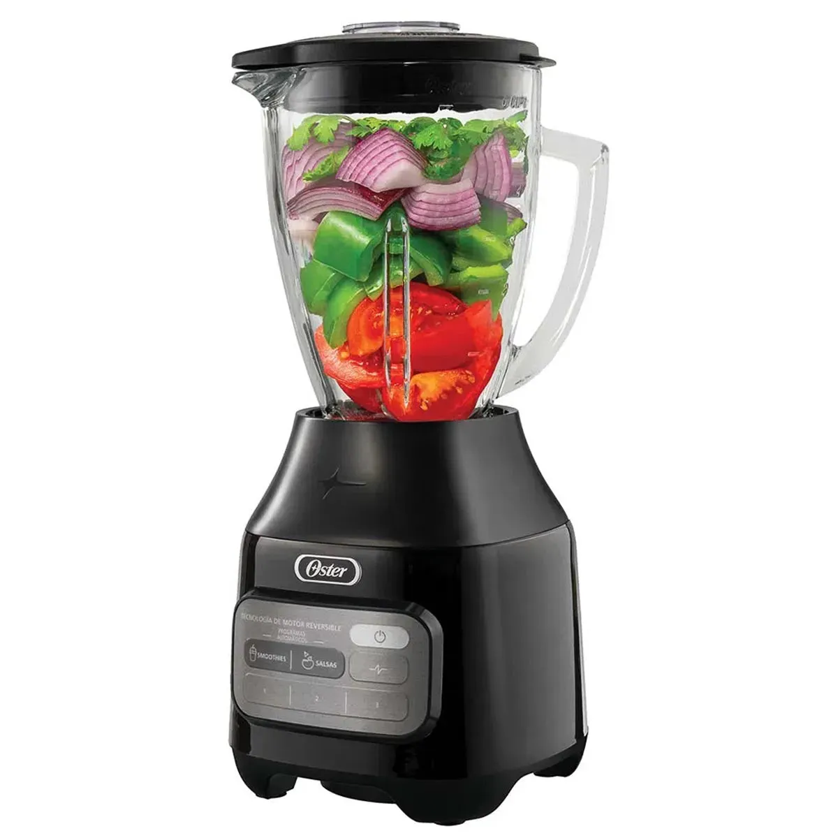 LICUADORA OSTER MOD. BLSTPEGBRT013 REVERSIBLE 3V V/VIDRIO NEGRO**