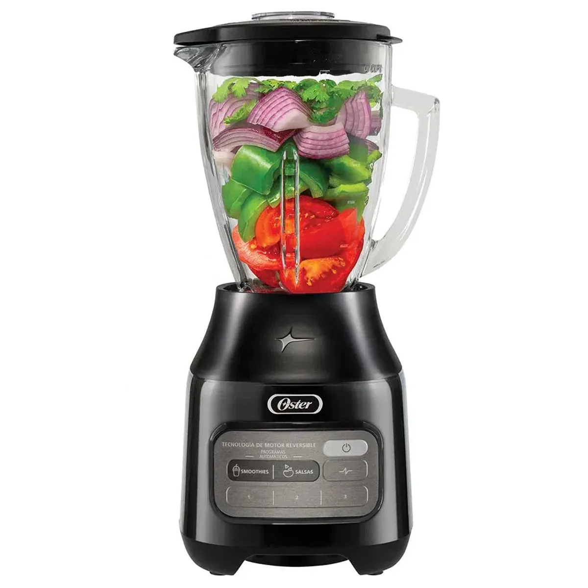 LICUADORA OSTER MOD. BLSTPEGBRT013 REVERSIBLE 3V V/VIDRIO NEGRO**