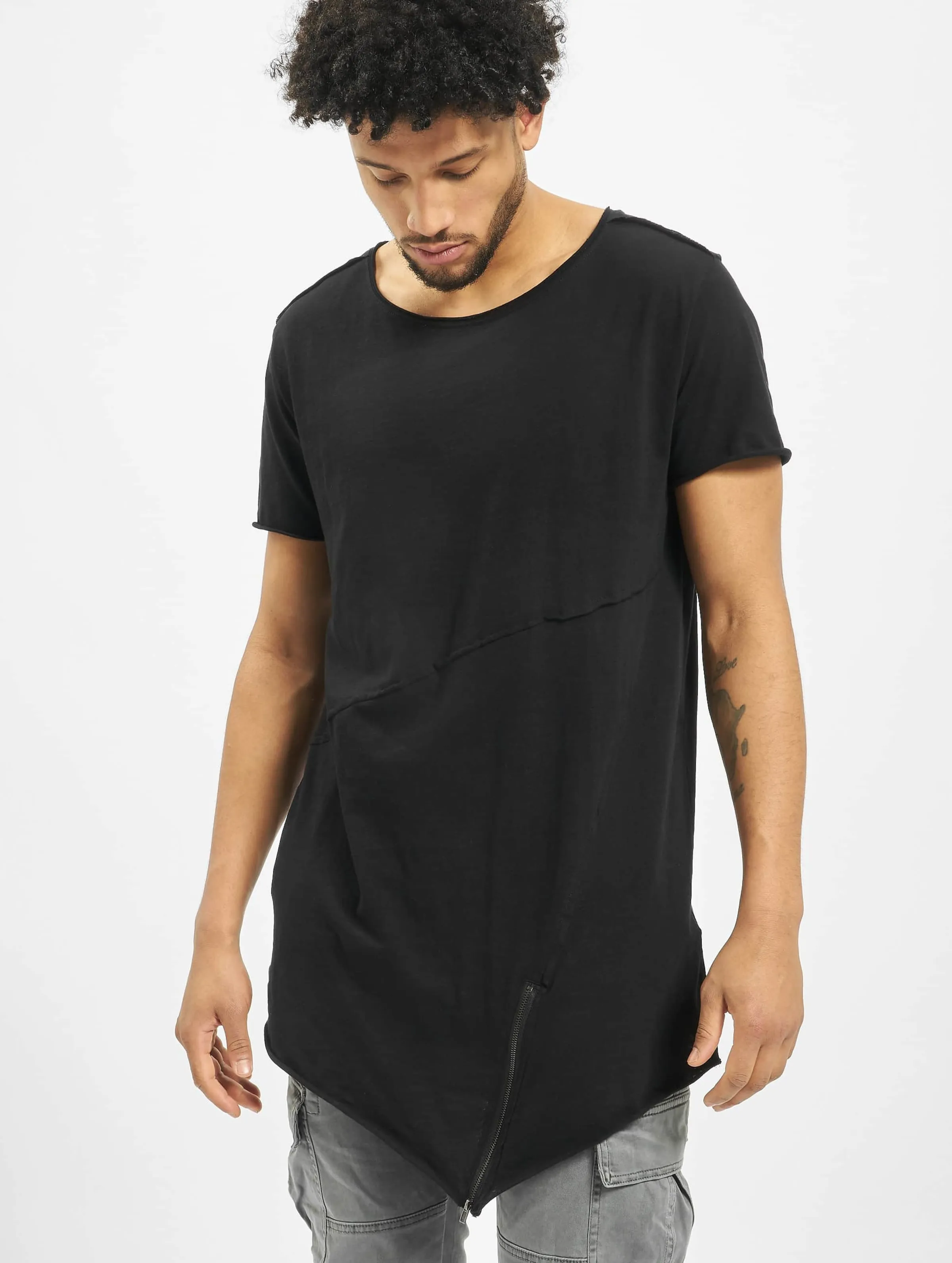 Long Open Edge Front Zip
