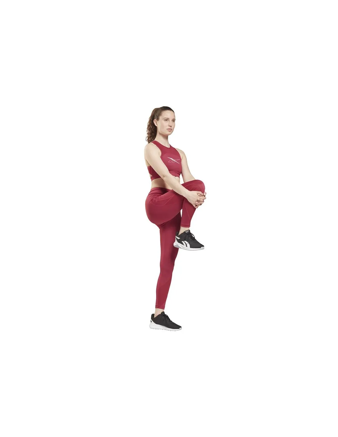Mallas largas de training Reebok Workout Ready Mesh W Punch Berry