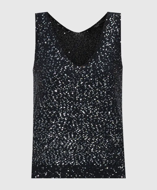 Max Mara Weekend NARVA blue top with sequins