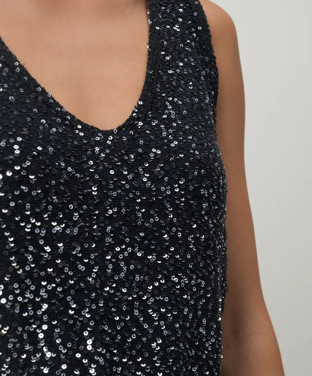 Max Mara Weekend NARVA blue top with sequins