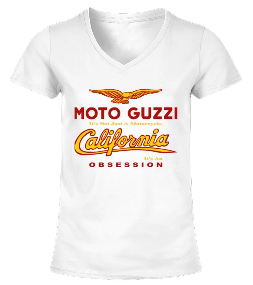 Moto Guzzi California 1100 obsession Camiseta cuello pico Mujer