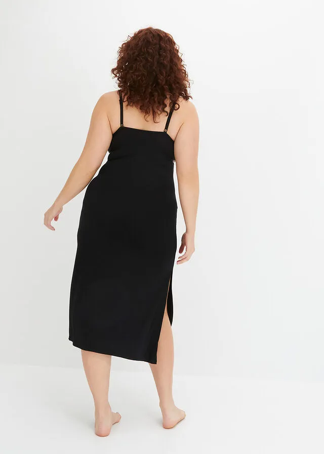 Negligé Negro + beige tiza