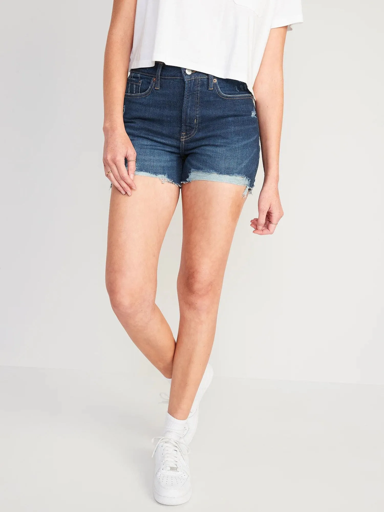 OLD NAVY Short Tiro Alto O.G. Straight Mujer