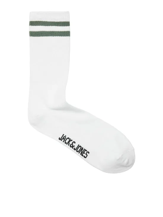 PACK DE 5 CALCETINES ALTO BLANCOS  JACFURY