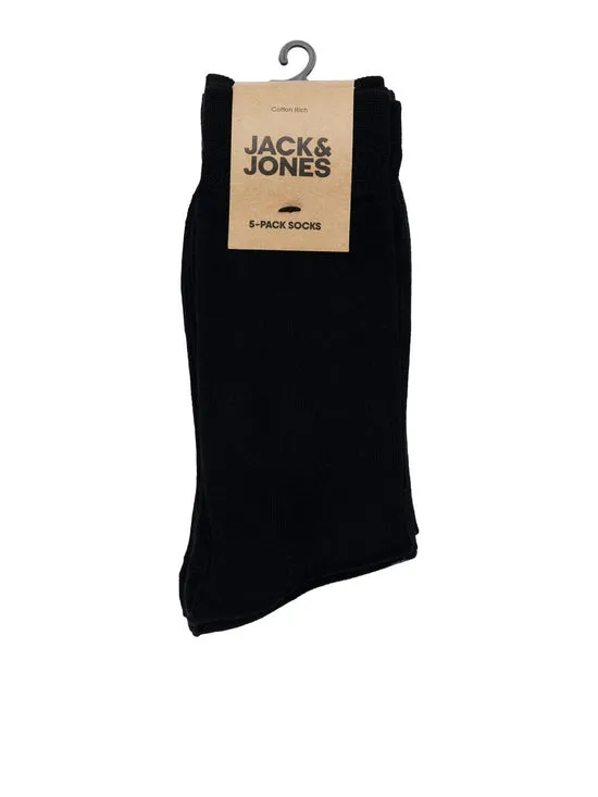 PACK DE 5 CALCETINES  JACBASIC NEGRO